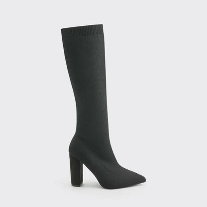 EleganzBoost | Kniehohe Sockenstiefel mit Stil und Komfort