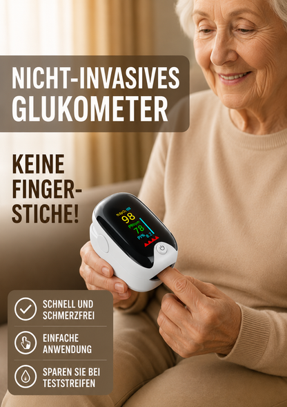 Nicht-invasiver Blutzucker-Monitor 5-Sekunden-Ausgabe | - 99% Genauigkeit 8-1