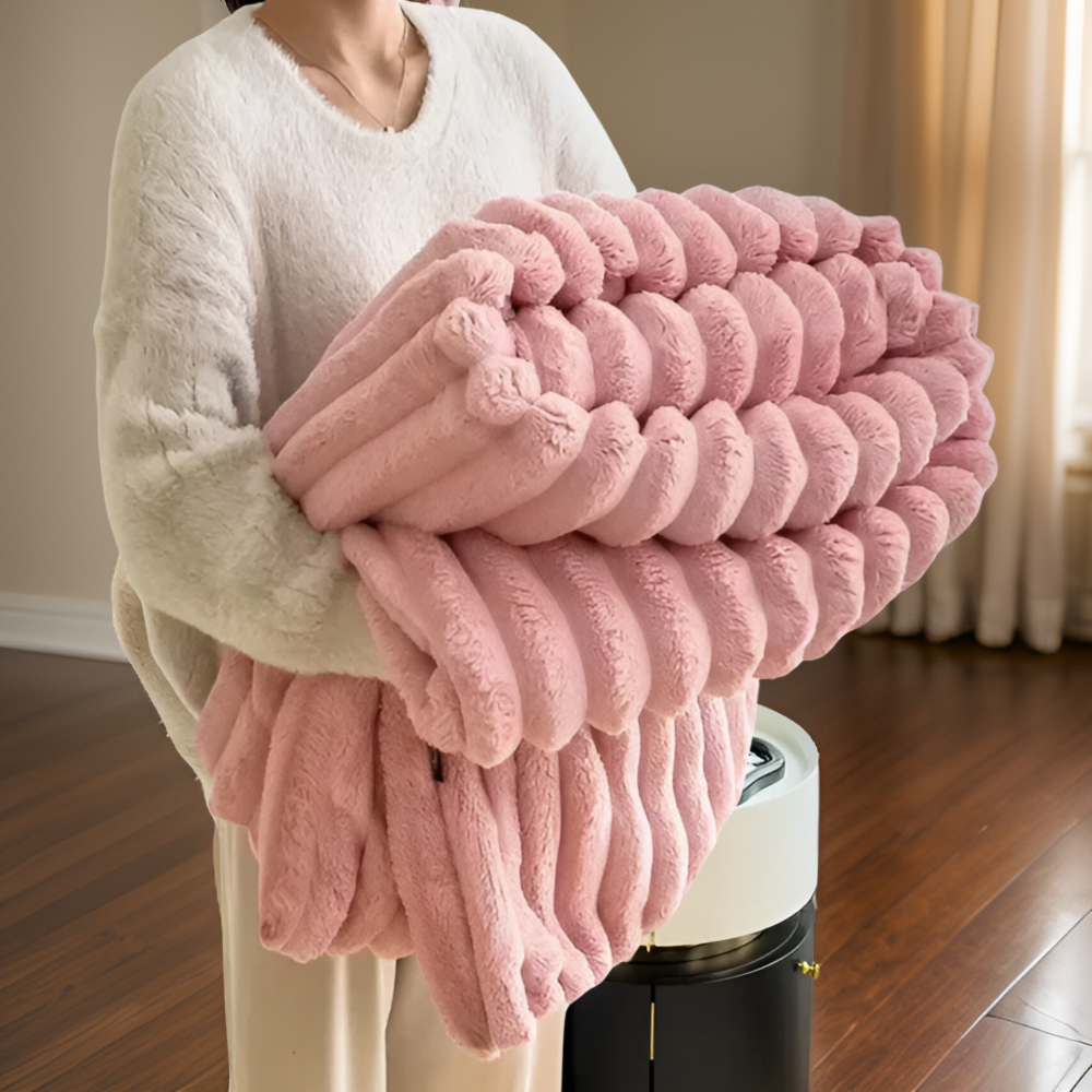 Plüsch-Fleece-Decke für Sofa