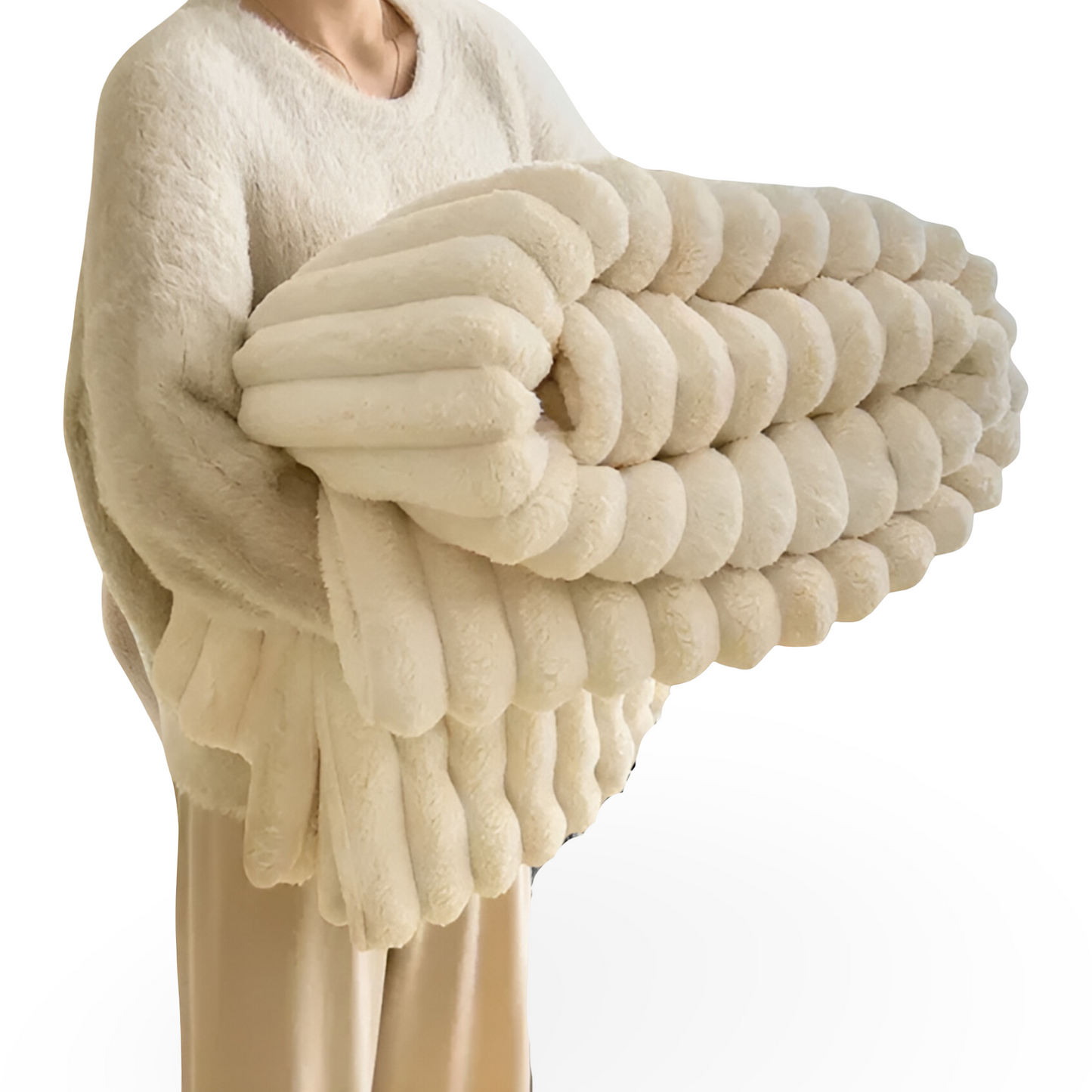 Plüsch-Fleece-Decke für Sofa