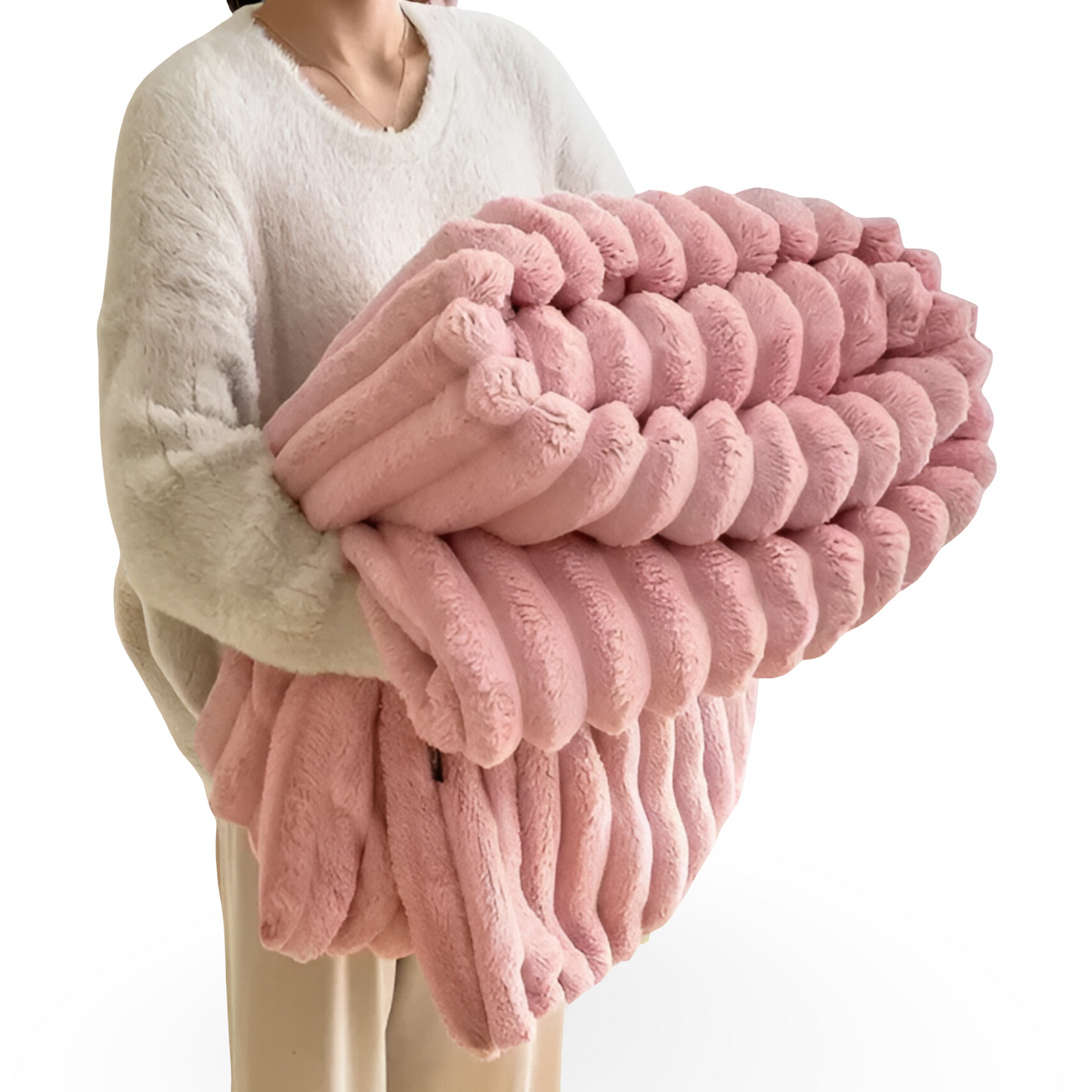 Plüsch-Fleece-Decke für Sofa