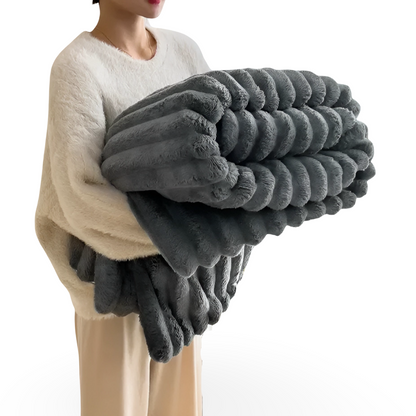 Plüsch-Fleece-Decke für Sofa