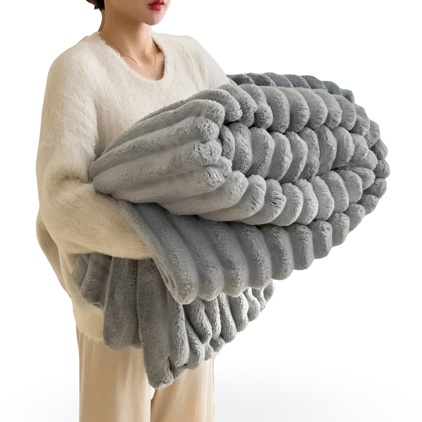 Plüsch-Fleece-Decke für Sofa