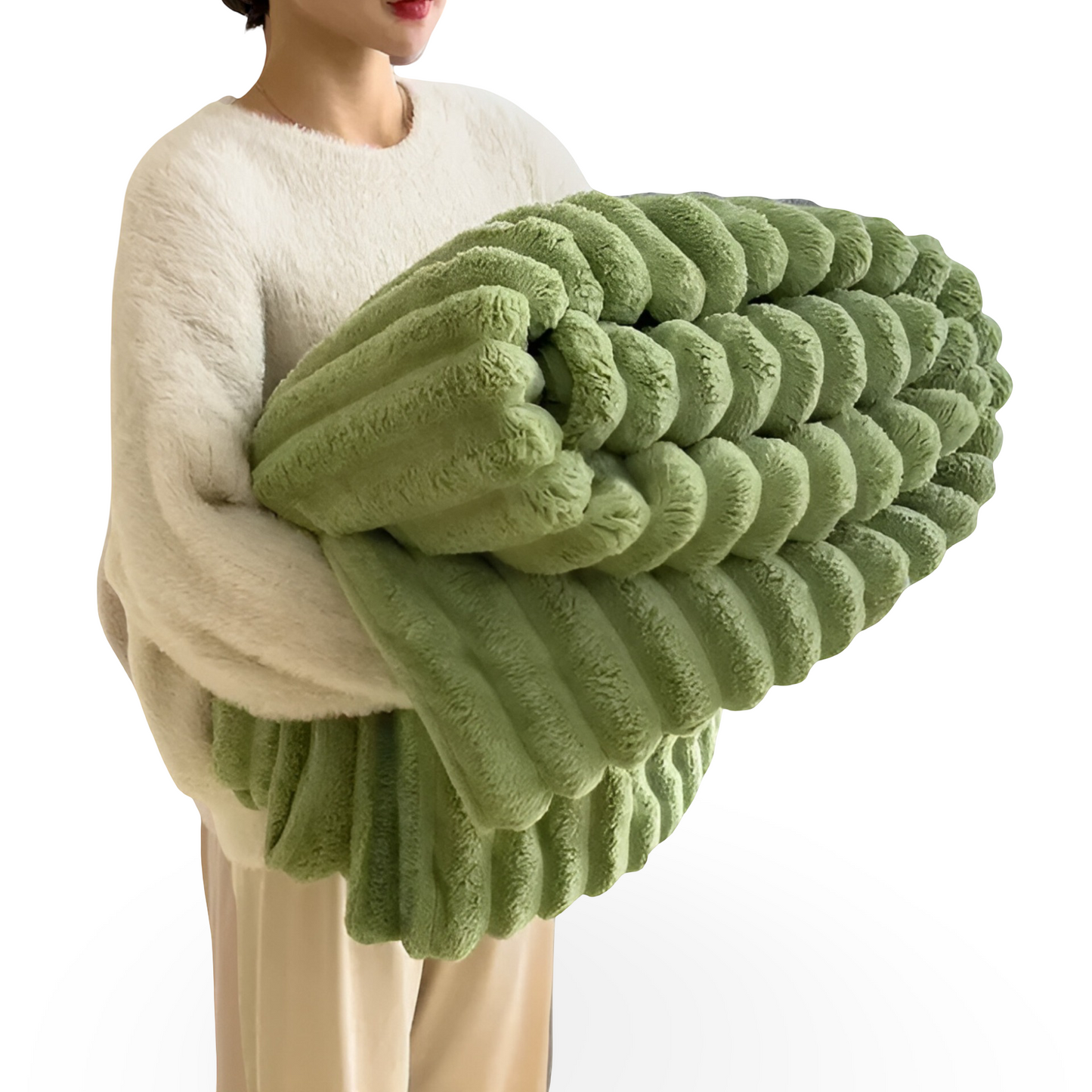 Plüsch-Fleece-Decke für Sofa