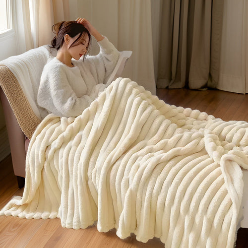 Plüsch-Fleece-Decke für Sofa