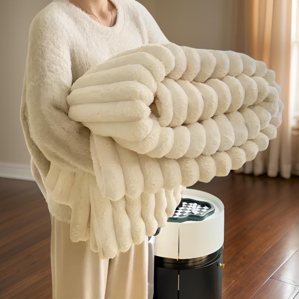 Plüsch-Fleece-Decke für Sofa