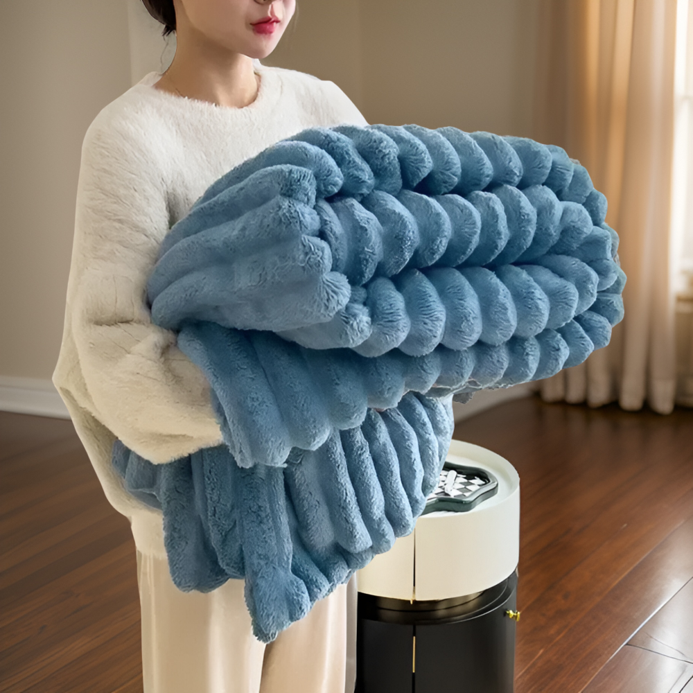 Plüsch-Fleece-Decke für Sofa