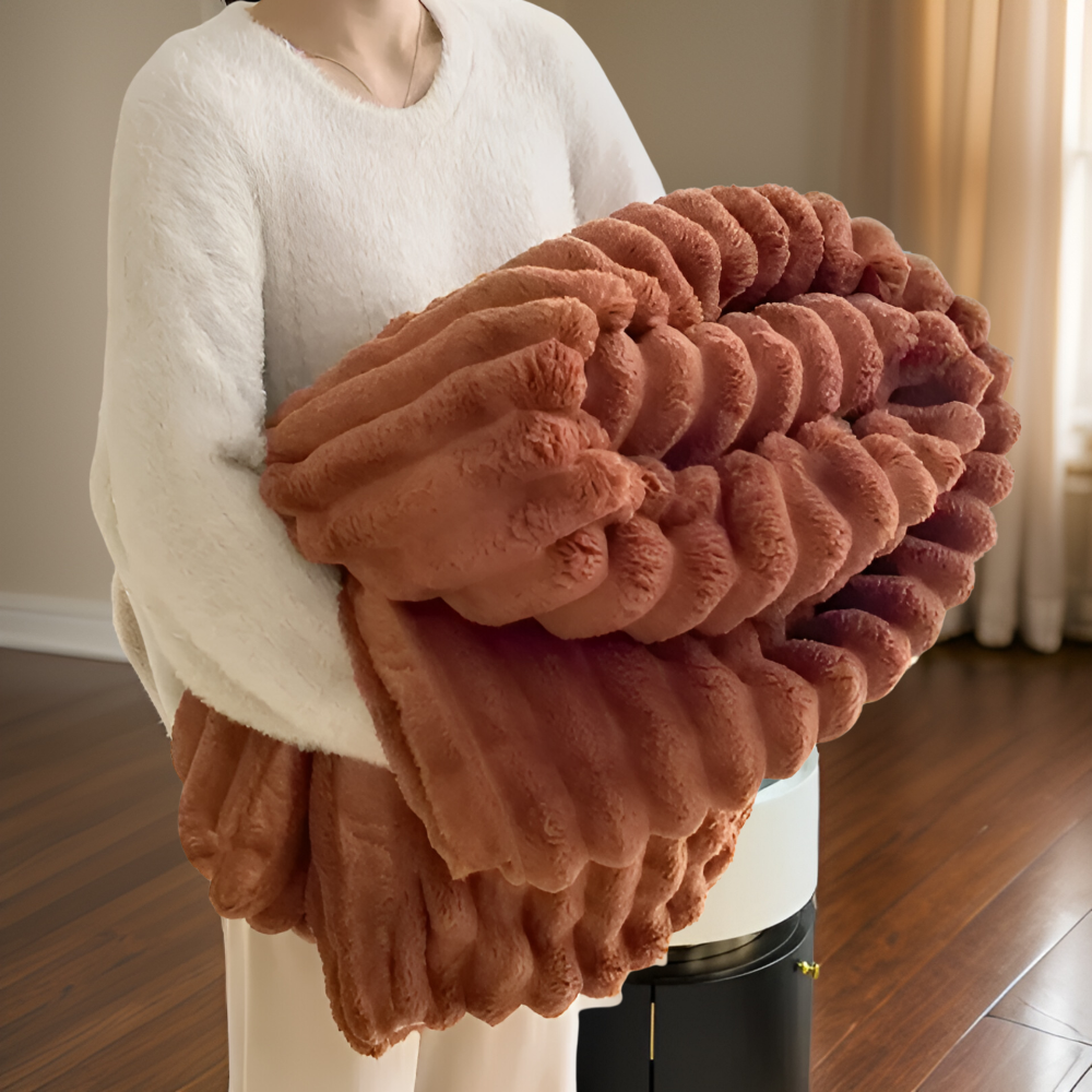 Plüsch-Fleece-Decke für Sofa