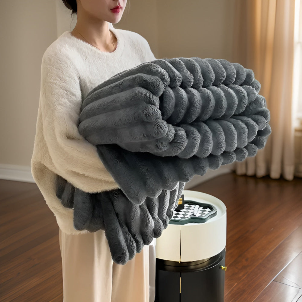 Plüsch-Fleece-Decke für Sofa