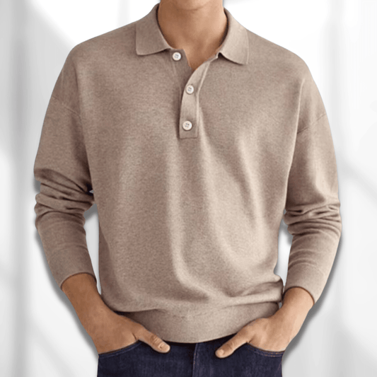 Herren Poloshirt mit langen Ärmeln - Klassisches & Zeitloses Design - Erik