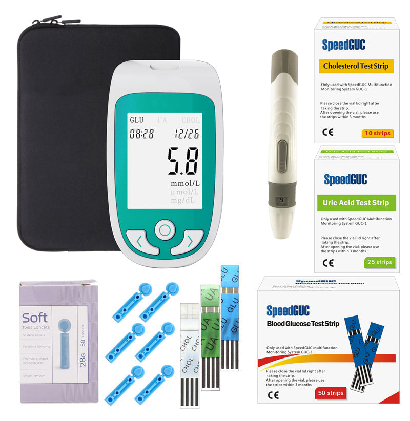 Diagnostix | Innovatives 3-in-1 Gesundheitsmonitor für Cholesterin, Glukose & Harnsäure