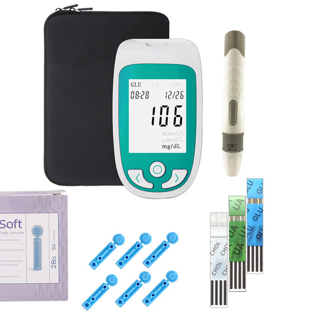 Diagnostix | Innovatives 3-in-1 Gesundheitsmonitor für Cholesterin, Glukose & Harnsäure
