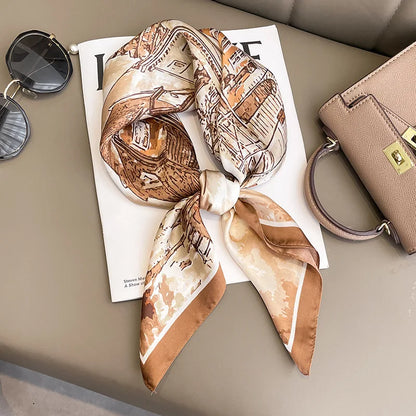 Elara's Luxus Seidenschal – Mode-Bandana für Frauen