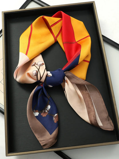 Elara's Luxus Seidenschal – Mode-Bandana für Frauen