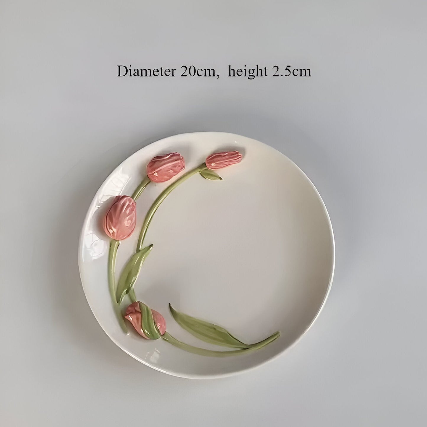 Florina | Kreative Tulpen Keramiktasse mit Untertasse