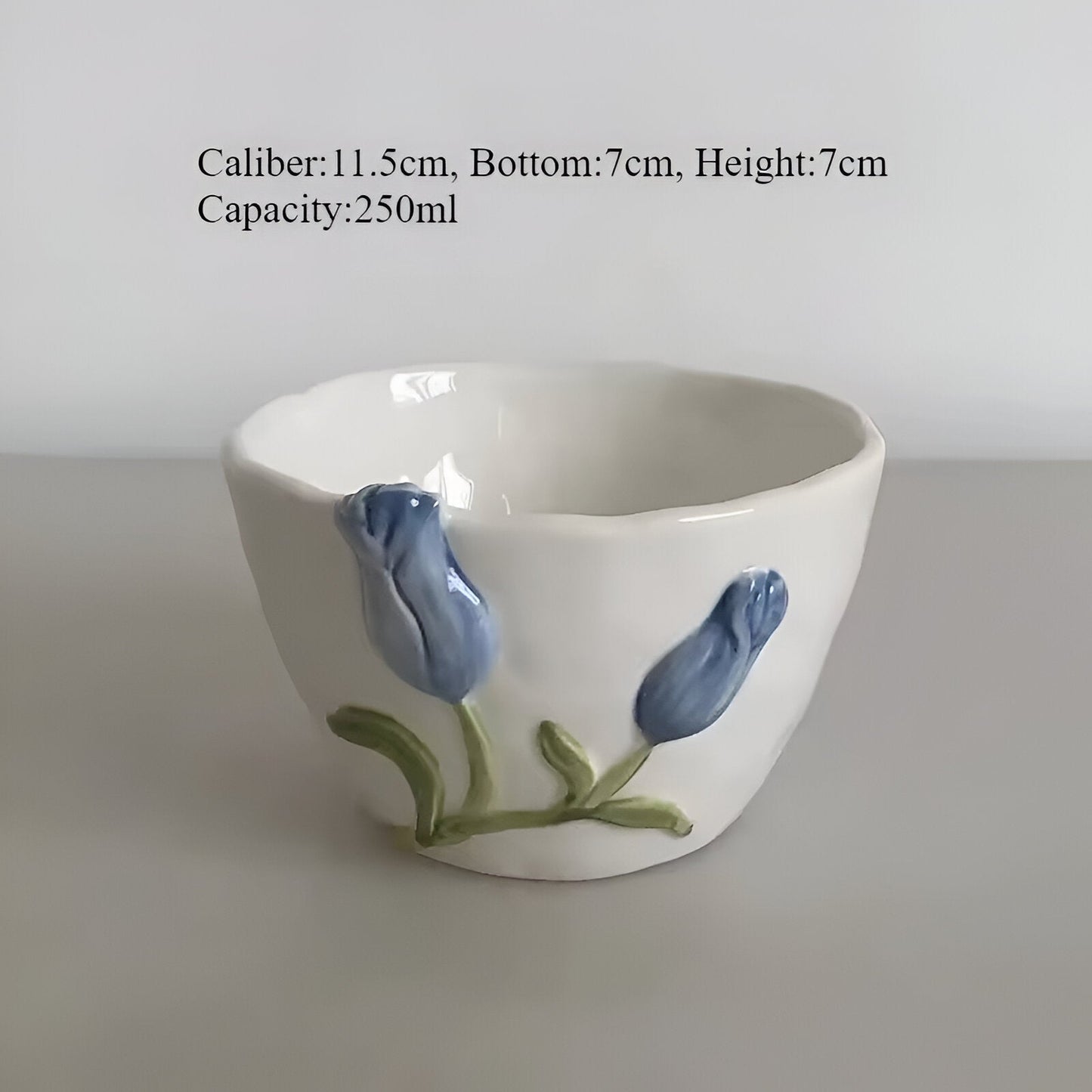 Florina | Kreative Tulpen Keramiktasse mit Untertasse