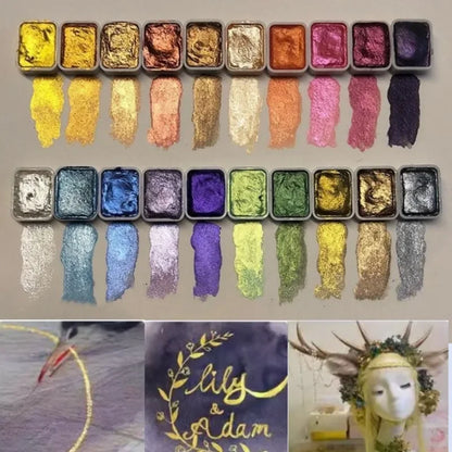 Perlisiertes Aquarellset | Lass deine Kunst mit schimmernden und lebendigen Farben lebendig werden
