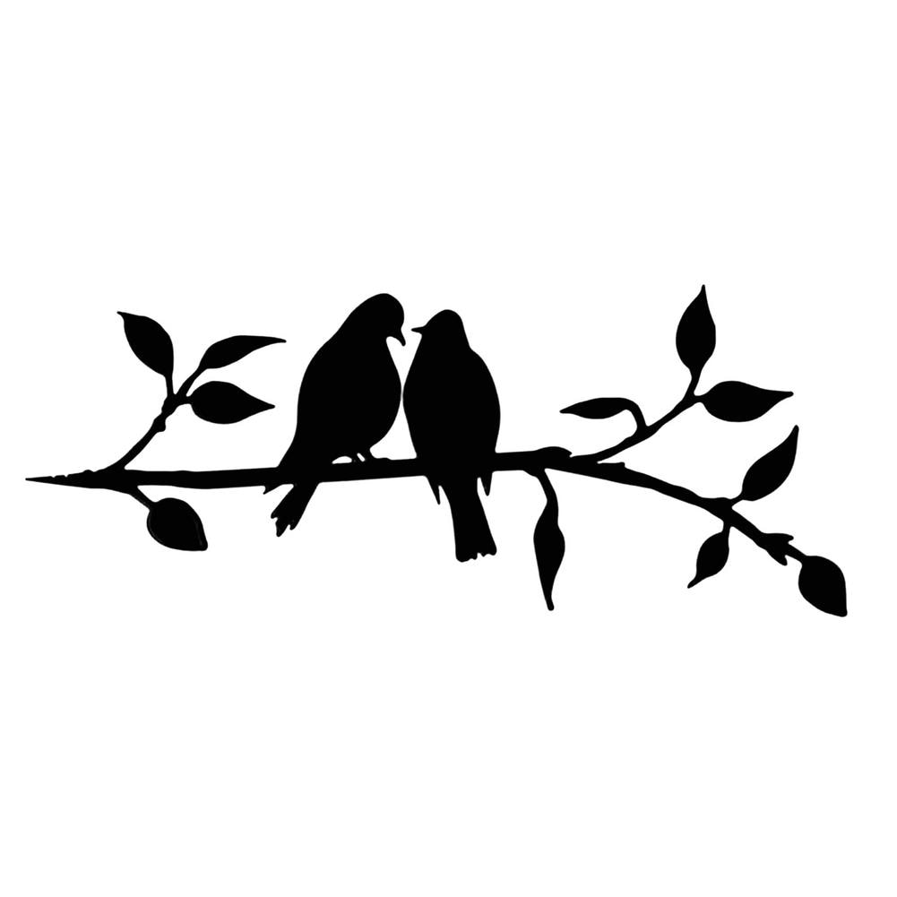 Havedekoration | Vogel-Silhouette aus Metall - Kunst im Garten