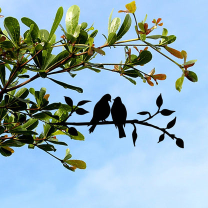 Havedekoration | Vogel-Silhouette aus Metall - Kunst im Garten
