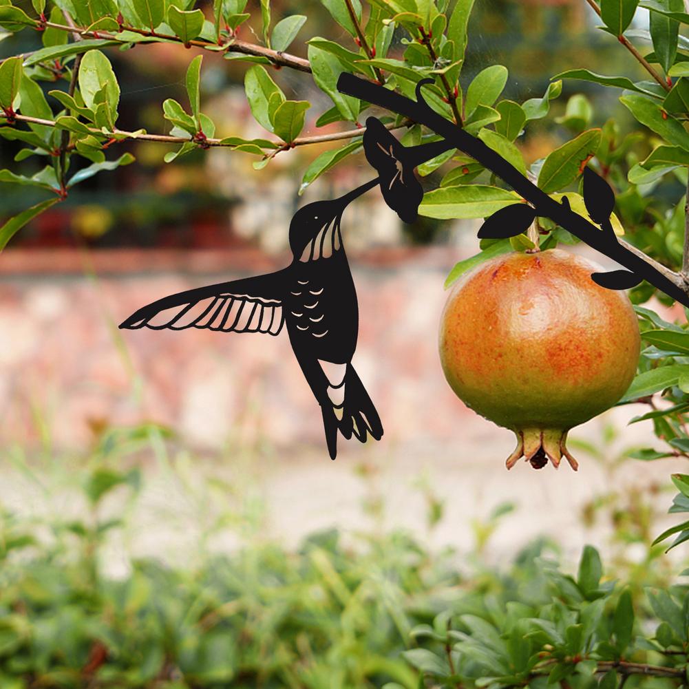 Havedekoration | Vogel-Silhouette aus Metall - Kunst im Garten