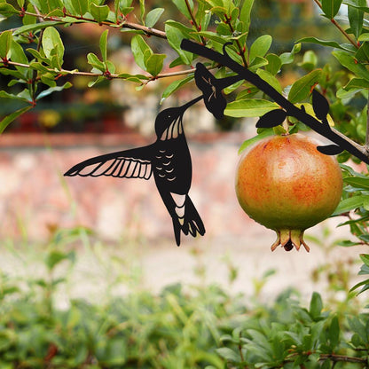 Havedekoration | Vogel-Silhouette aus Metall - Kunst im Garten