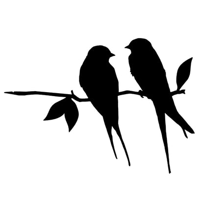 Havedekoration | Vogel-Silhouette aus Metall - Kunst im Garten