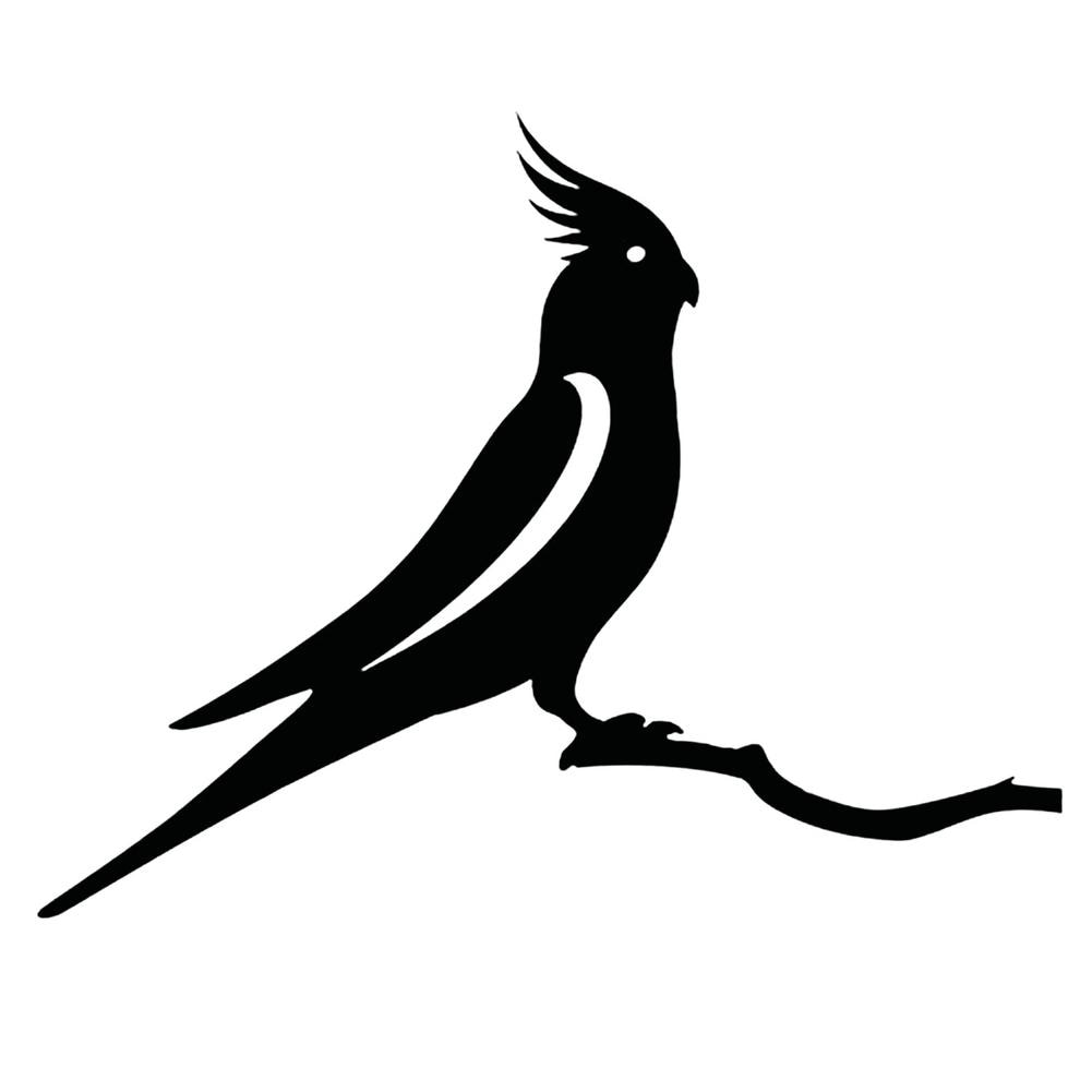 Havedekoration | Vogel-Silhouette aus Metall - Kunst im Garten