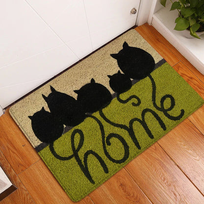 Home Sweet Home Süße Katzen Fußmatte – Niedliche und Rutschfeste Eingangsteppich