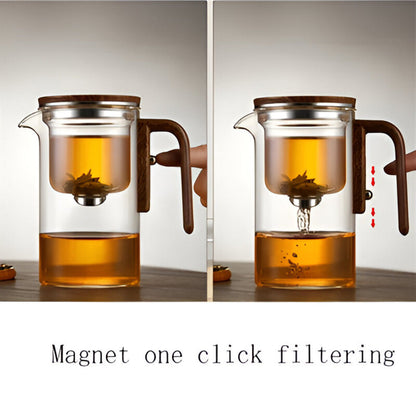 Glas Teekanne mit Sieb