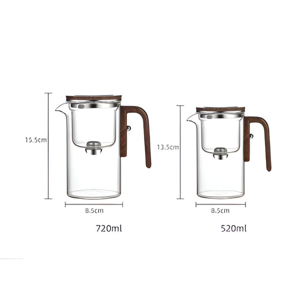 Glas Teekanne mit Sieb