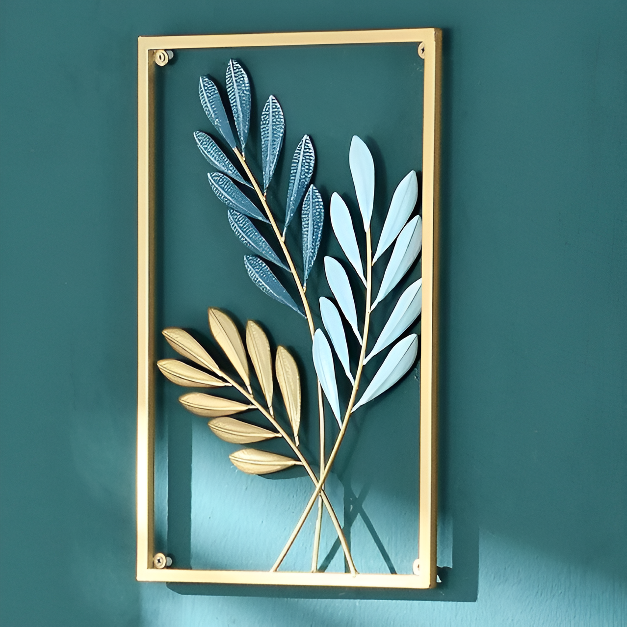Metallwandkunst Blätterdesign