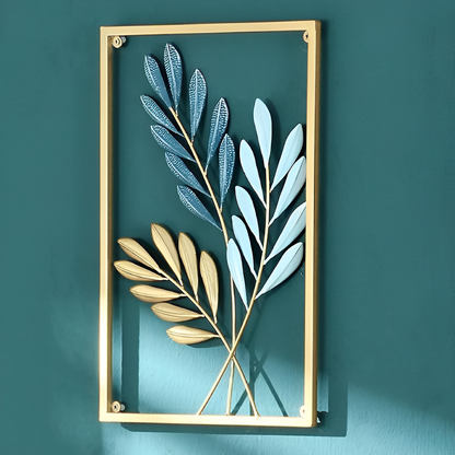 Metallwandkunst Blätterdesign