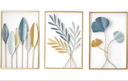 Metallwandkunst Blätterdesign