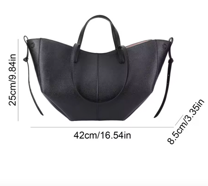 Izola Vintage Eleganz | Geräumige Leder Tote Bag für Damen
