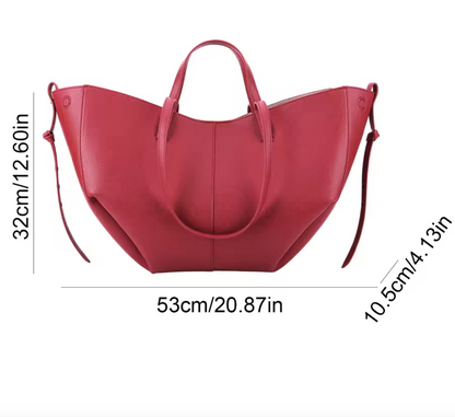 Izola Vintage Eleganz | Geräumige Leder Tote Bag für Damen