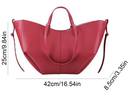 Izola Vintage Eleganz | Geräumige Leder Tote Bag für Damen