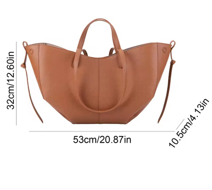 Izola Vintage Eleganz | Geräumige Leder Tote Bag für Damen