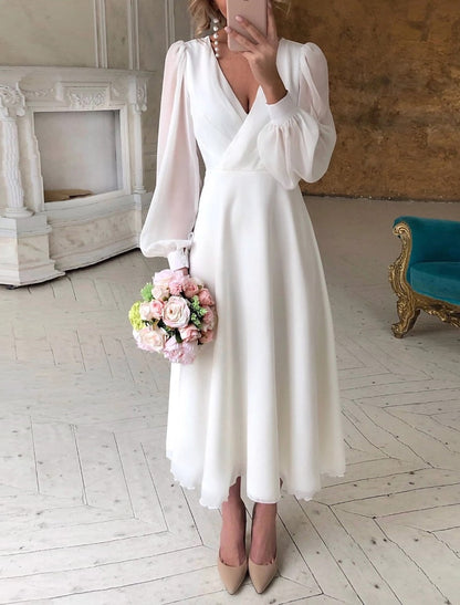 Elegantes Midi-Brautkleid für Damen