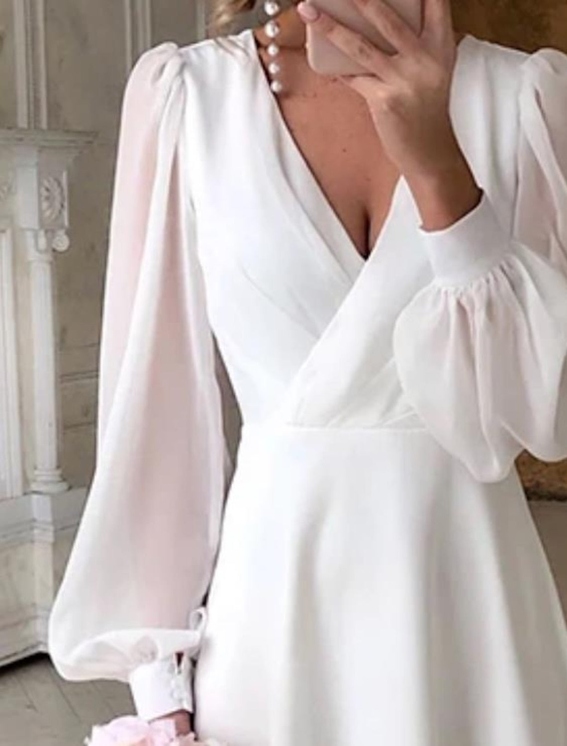Elegantes Midi-Brautkleid für Damen