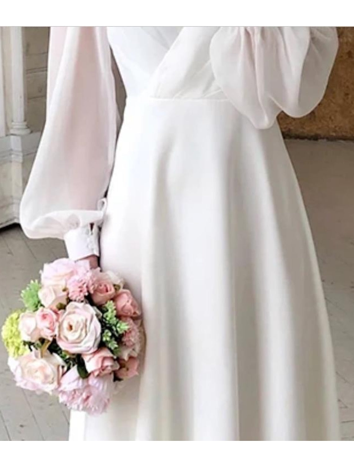 Elegantes Midi-Brautkleid für Damen