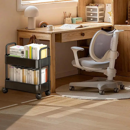 Mobiler Bücherwagen mit Rädern - Aufbewahrung und Organisation von Büchern - Dalton