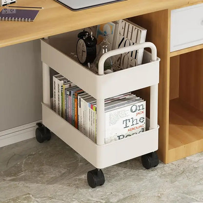 Mobiler Bücherwagen mit Rädern - Aufbewahrung und Organisation von Büchern - Dalton