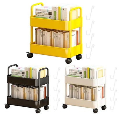 Mobiler Bücherwagen mit Rädern - Aufbewahrung und Organisation von Büchern - Dalton