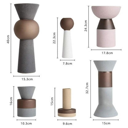 Vasen mit Naturstein-Textur