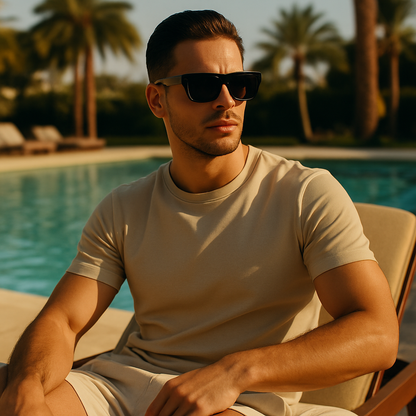 Nico | Oversized Sonnenbrille aus Luxusmetall