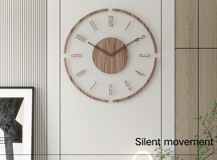 Nordische Stille | 14 Zoll Wanduhr aus massivem Holz - verleiht jedem Raum Eleganz