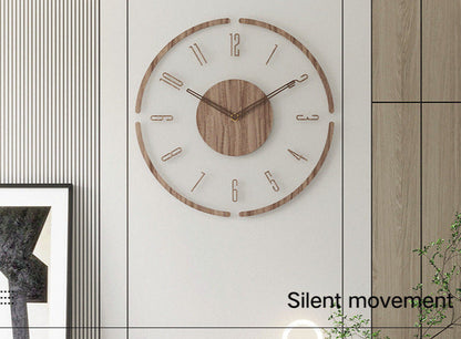 Nordische Stille | 14 Zoll Wanduhr aus massivem Holz - verleiht jedem Raum Eleganz