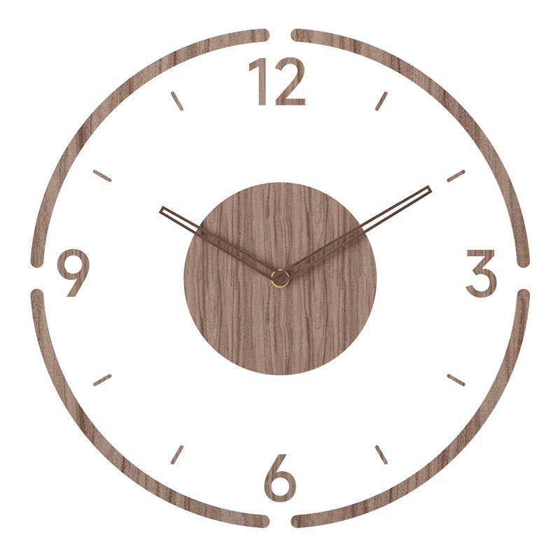 Nordische Stille | 14 Zoll Wanduhr aus massivem Holz - verleiht jedem Raum Eleganz