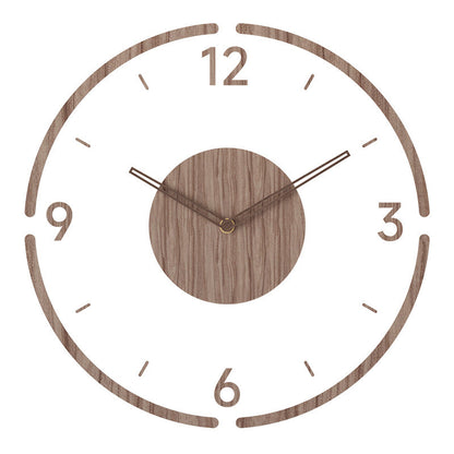 Nordische Stille | 14 Zoll Wanduhr aus massivem Holz - verleiht jedem Raum Eleganz