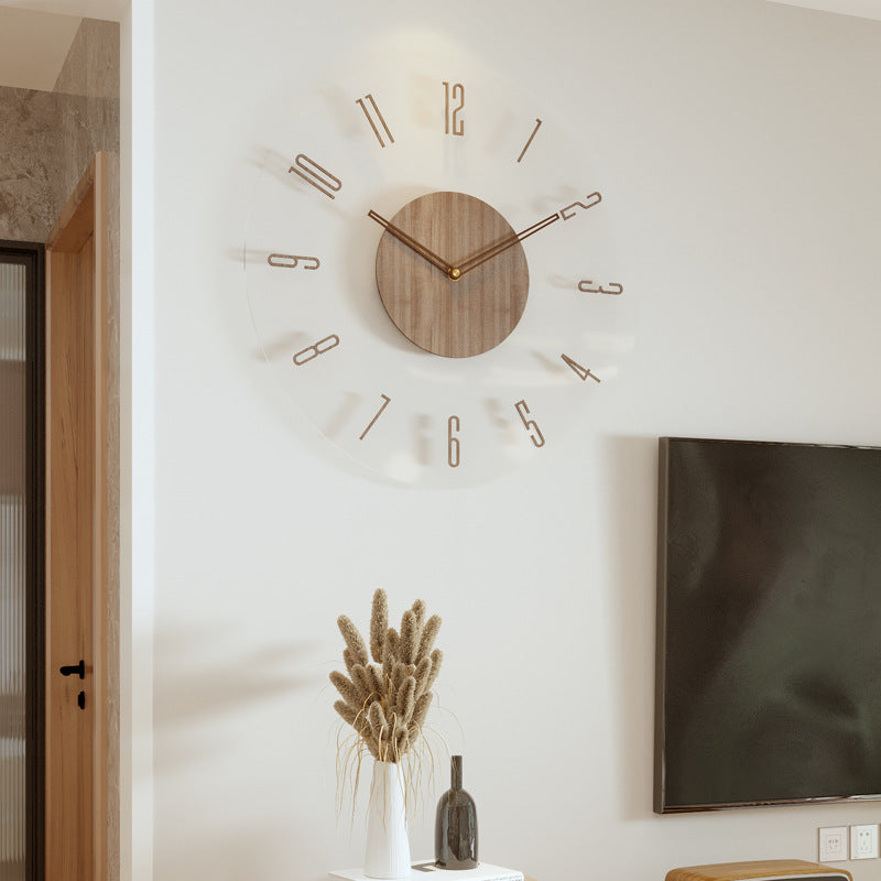 Nordische Stille | 14 Zoll Wanduhr aus massivem Holz - verleiht jedem Raum Eleganz